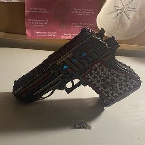 Source Unknown Black and Red Clutch